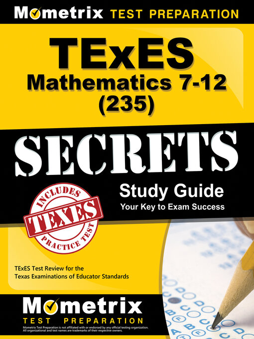 Cover image for TExES Mathematics 7-12 (235) Secrets Study Guide